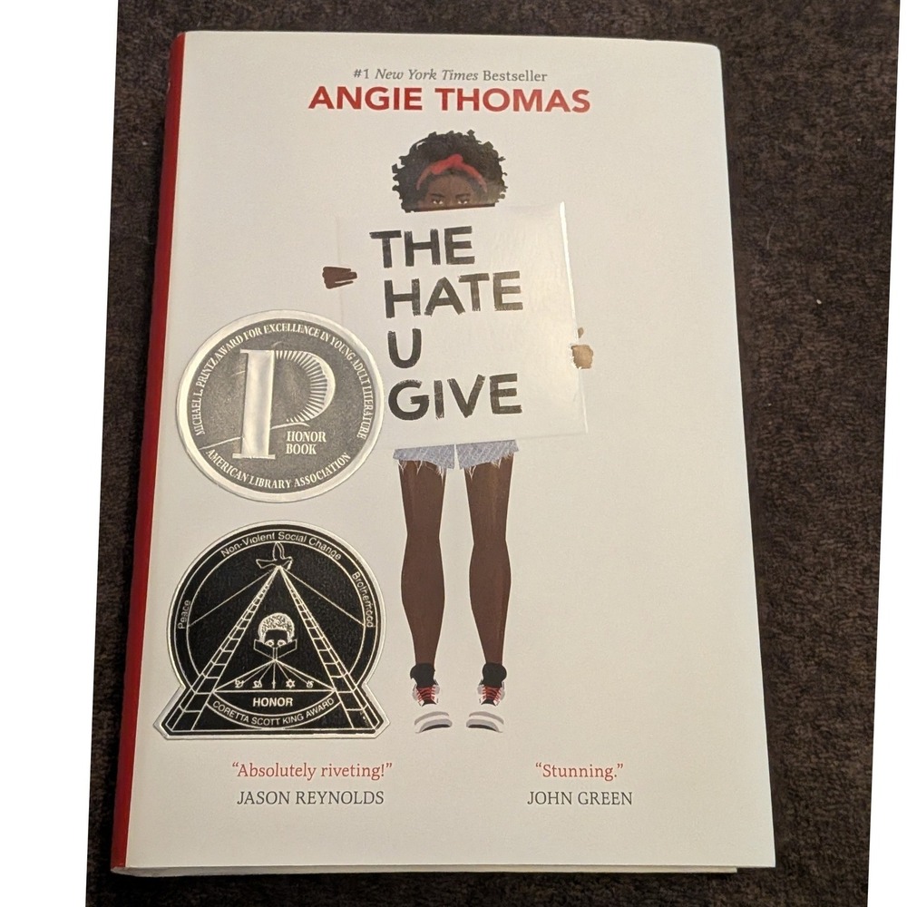 The Hate U Give Angie Thomas Signed First Edition Hardcover Book 2017 YA Fiction